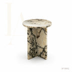Modern Round Natural Marble Side Table