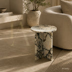 Modern Round Natural Marble Side Table