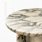 Modern Round Natural Marble Side Table