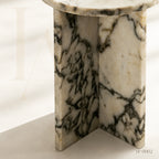 Modern Round Natural Marble Side Table