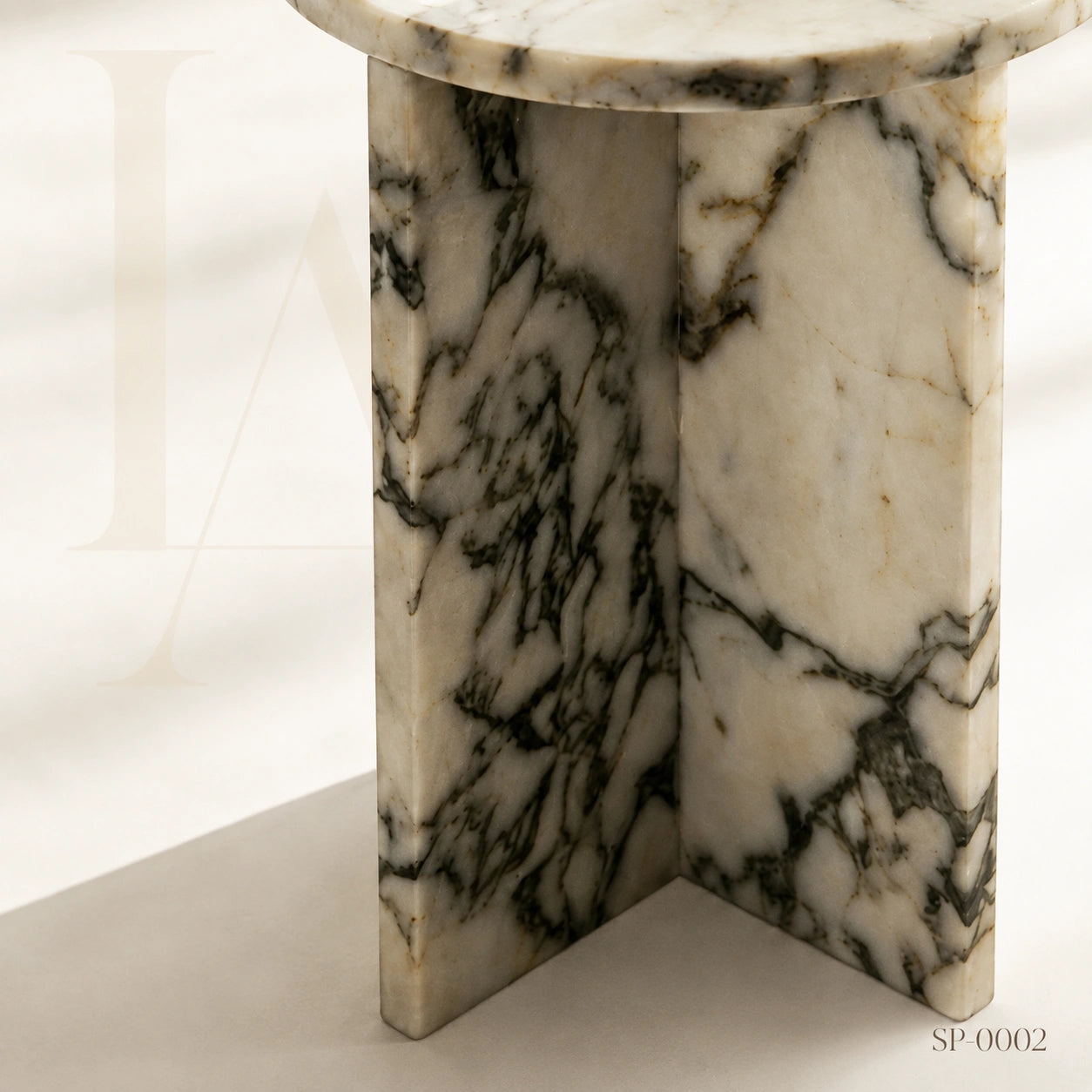 Modern Round Natural Marble Side Table