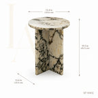 Modern Round Natural Marble Side Table