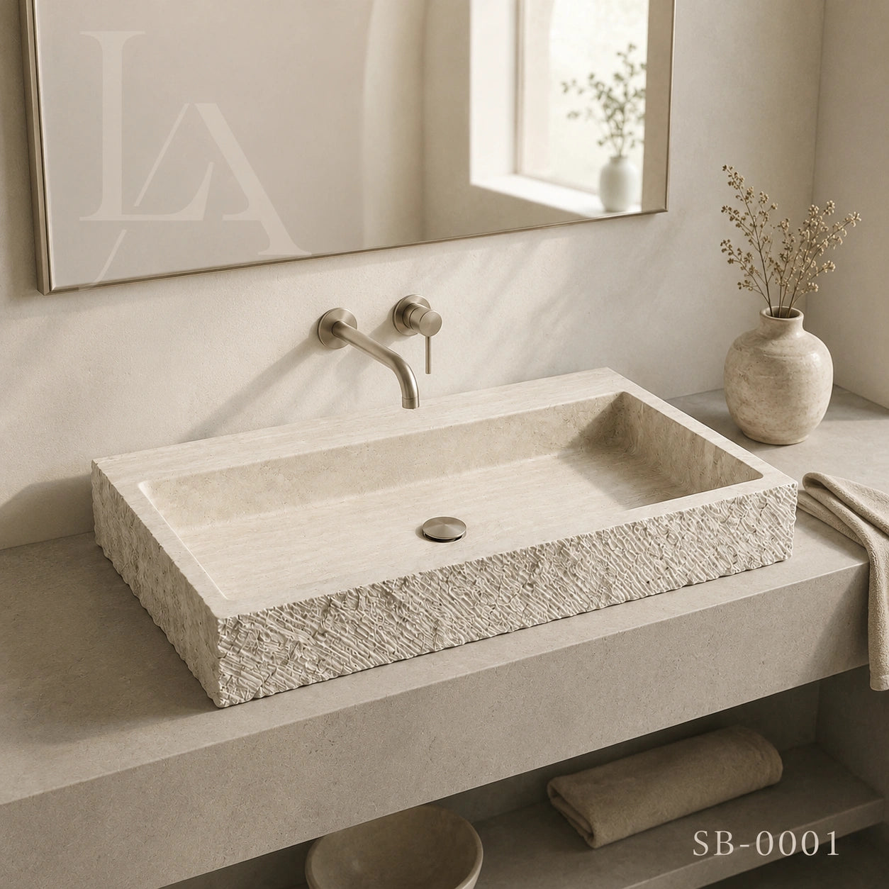 Modern Natural Stone Bathroom Sink Basin