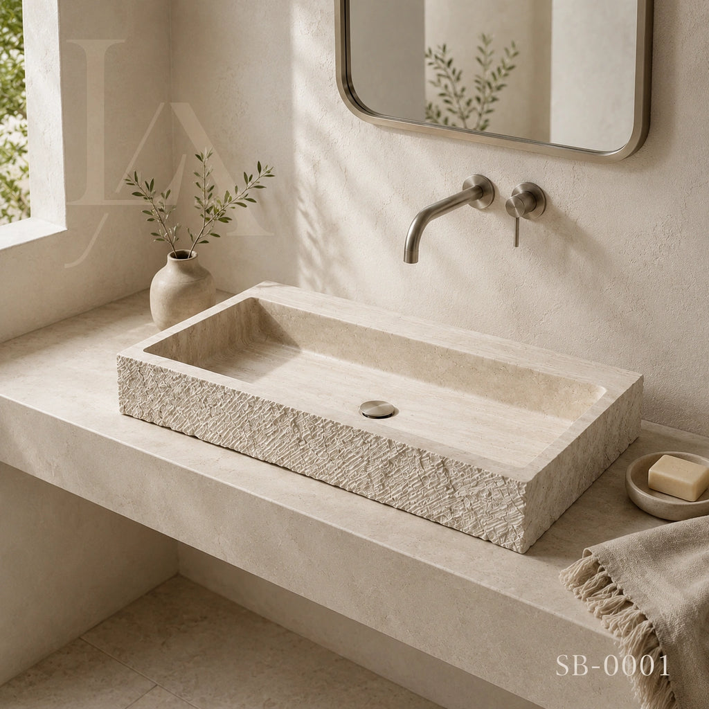 Modern Natural Stone Bathroom Sink Basin