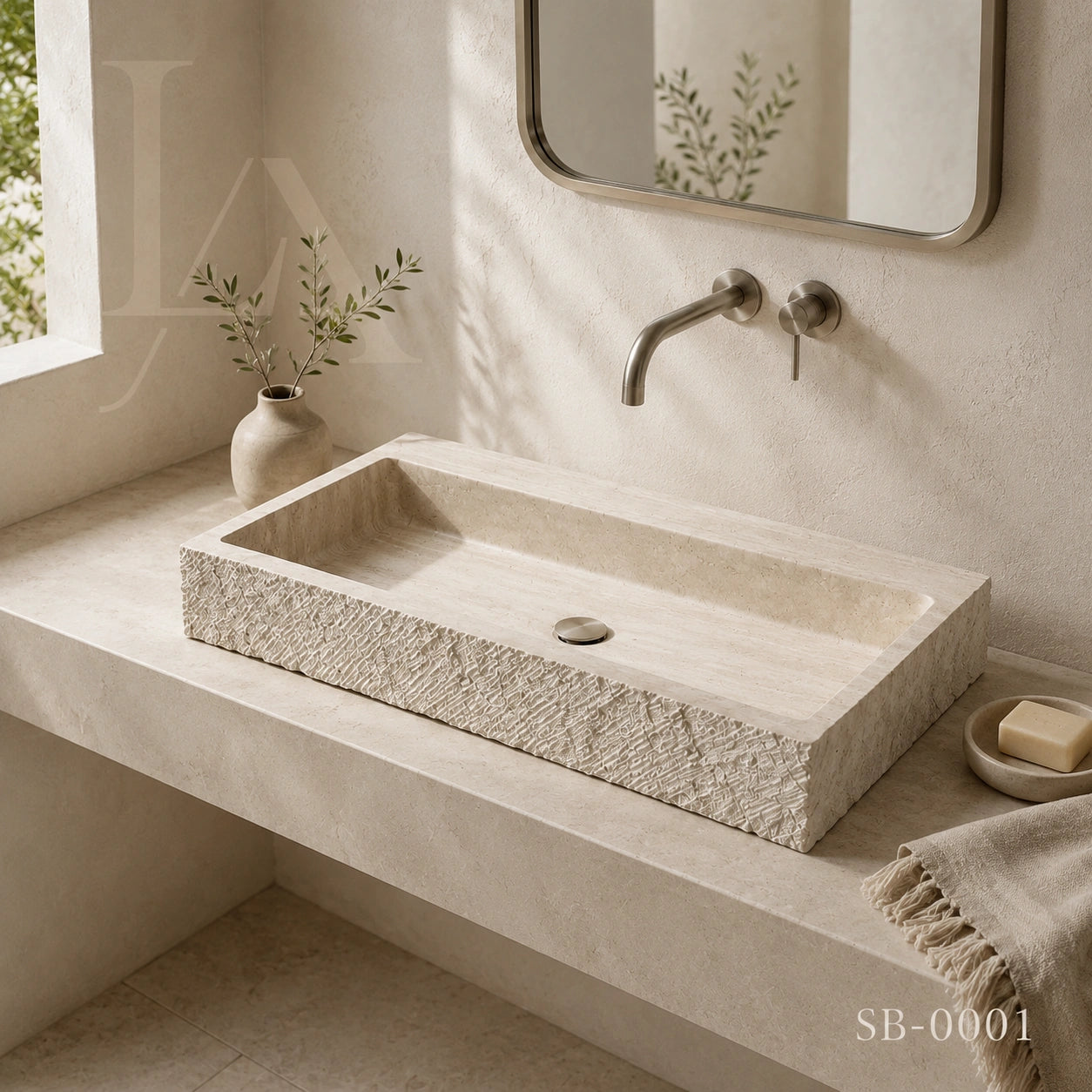Modern Natural Stone Bathroom Sink Basin