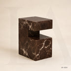 Handcrafted Rosso Levanto Marble Side Table, natural Stone Coffee Table, Sculptural Side Table, Modern Minimalist Accent, Custom Furniture
