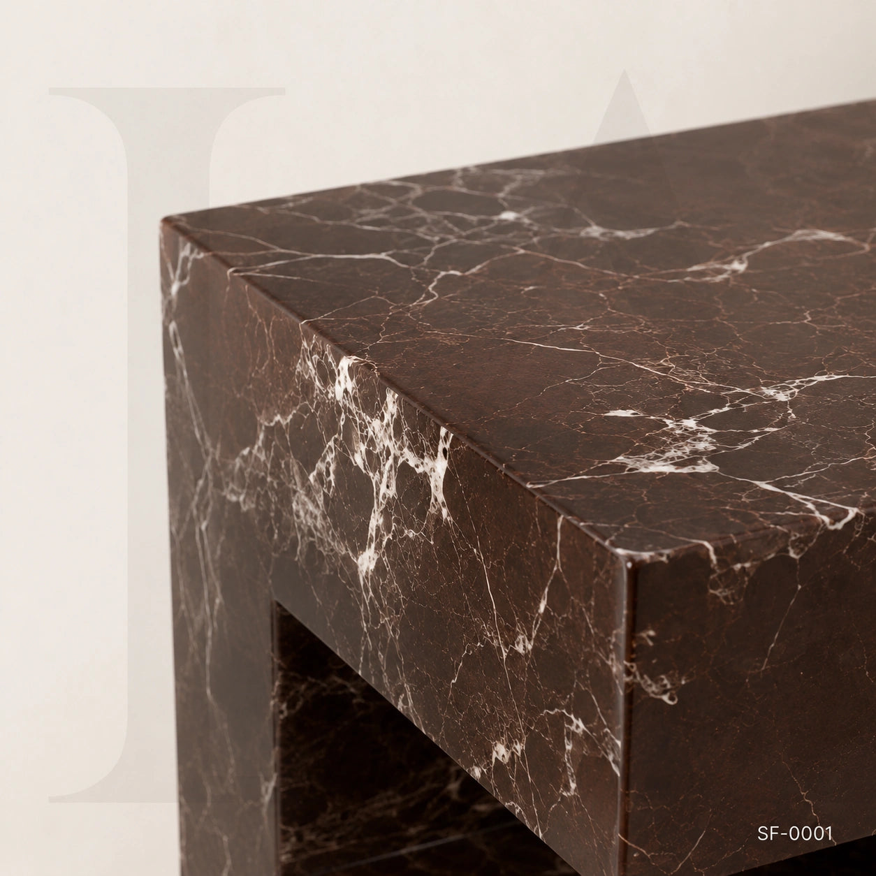 Handcrafted Rosso Levanto Marble Side Table, natural Stone Coffee Table, Sculptural Side Table, Modern Minimalist Accent, Custom Furniture