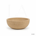 Beige Travertine Bowl, Natural Stone Decorative Centerpiece