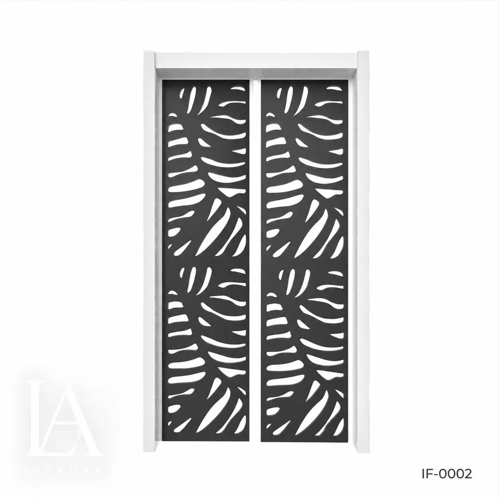 Modern Tropical Leaf Laser Cut Metal Decorative Screen Panel