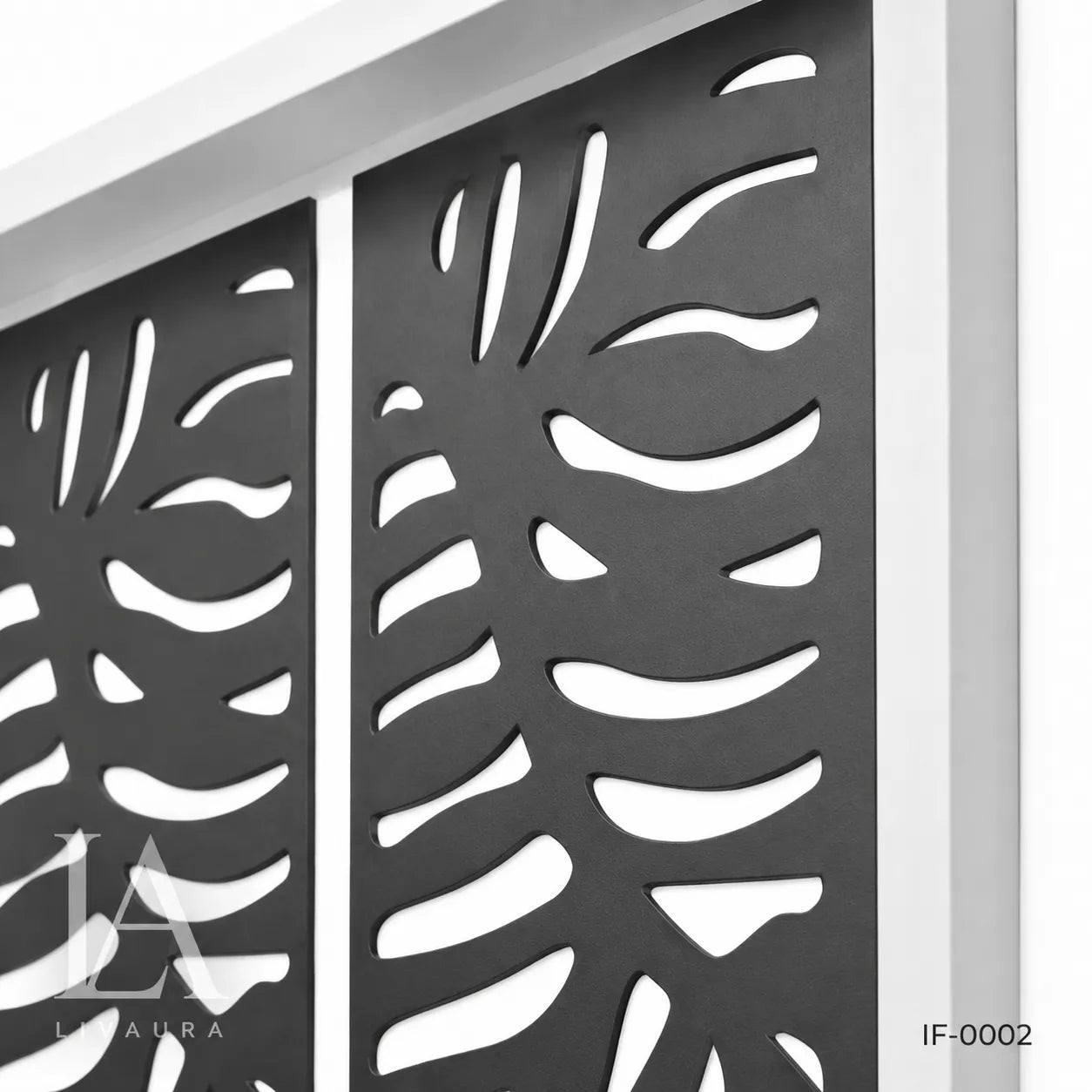Modern Tropical Leaf Laser Cut Metal Decorative Screen Panel