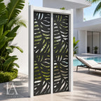 Modern Tropical Leaf Laser Cut Metal Decorative Screen Panel