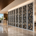 Modern Tropical Leaf Laser Cut Metal Decorative Screen Panel