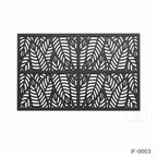 Modern Leaf Pattern Laser Cut Metal Privacy Screen Panel