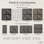 Modern Leaf Pattern Laser Cut Metal Privacy Screen Panel