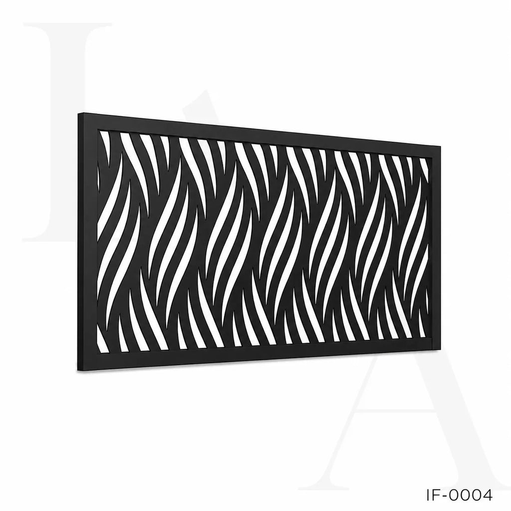 Modern Wave Pattern Laser Cut Metal Privacy Screen Panel