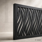 Modern Wave Pattern Laser Cut Metal Privacy Screen Panel