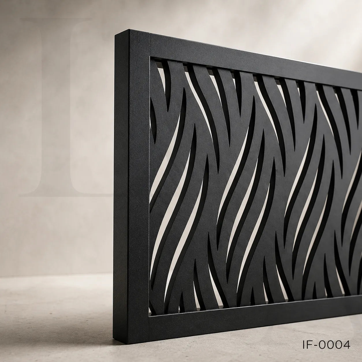 Modern Wave Pattern Laser Cut Metal Privacy Screen Panel