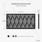 Modern Wave Pattern Laser Cut Metal Privacy Screen Panel