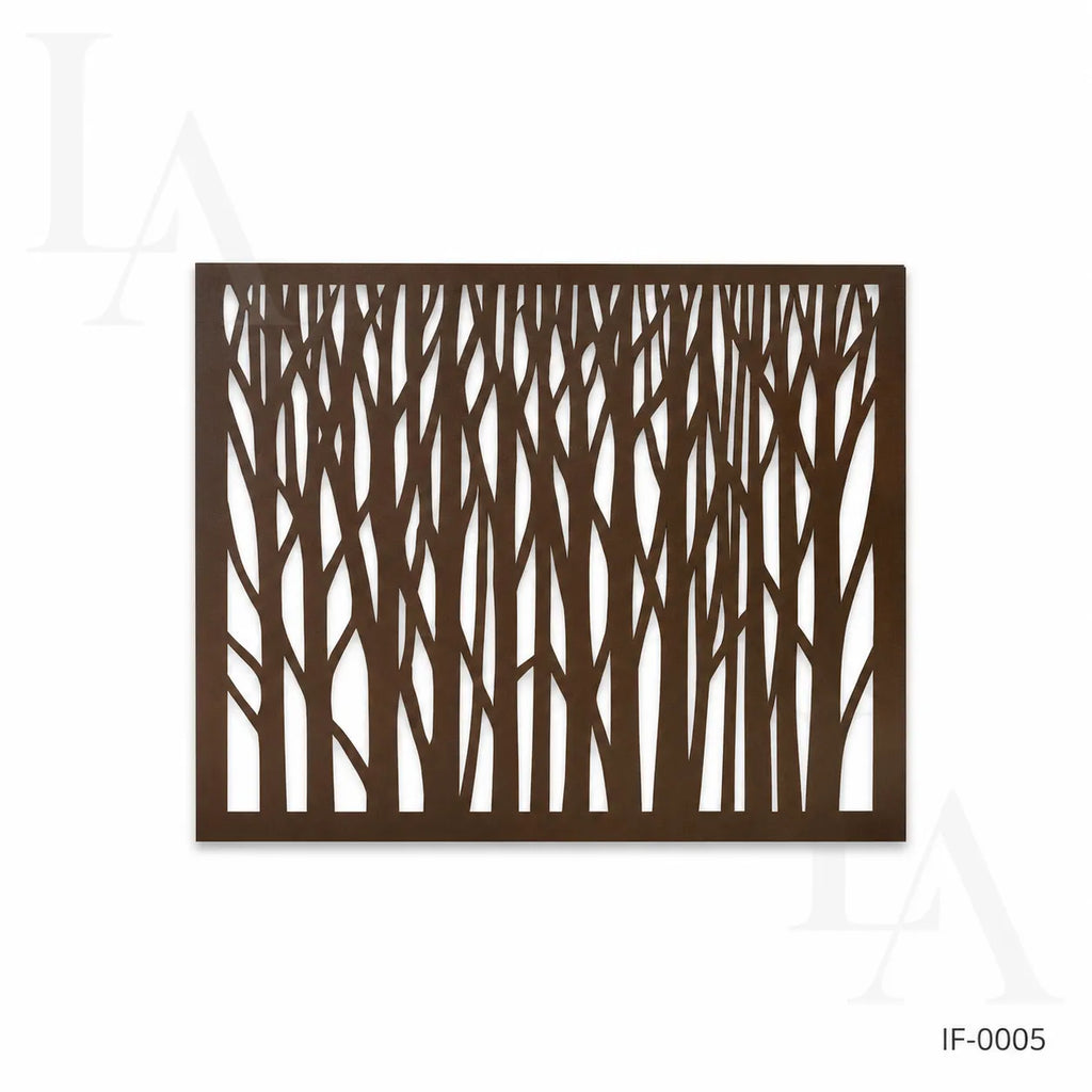 Modern Forest Pattern Laser Cut Metal Privacy Screen Panel