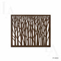 Modern Forest Pattern Laser Cut Metal Privacy Screen Panel