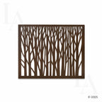 Modern Forest Pattern Laser Cut Metal Privacy Screen Panel