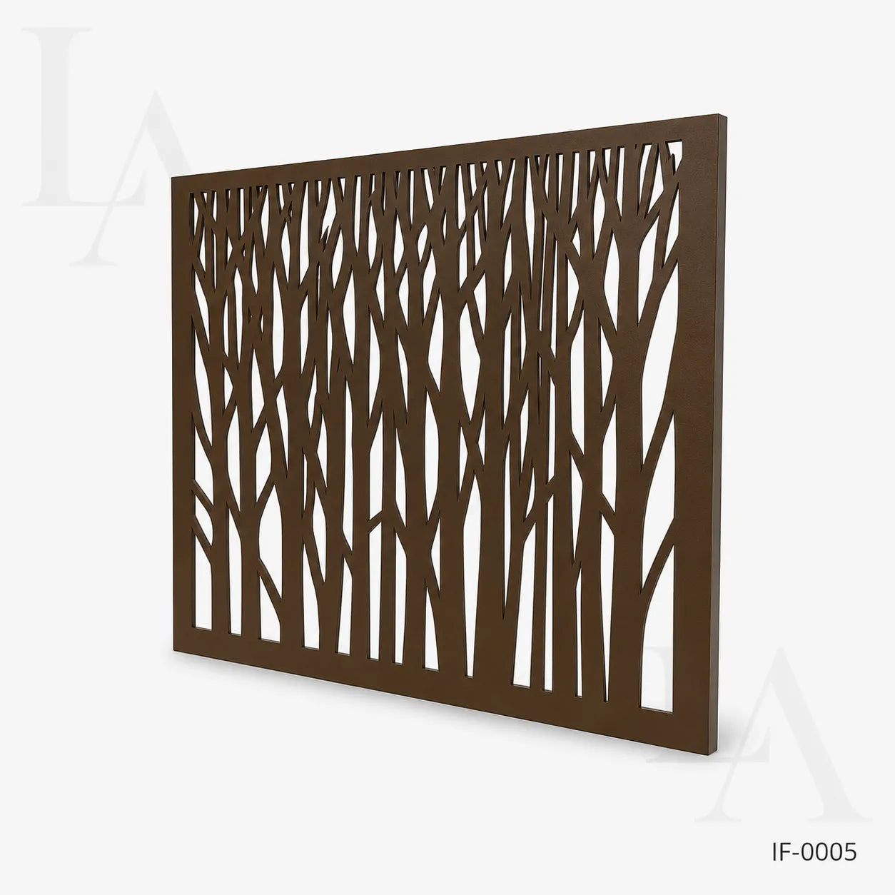 Modern Forest Pattern Laser Cut Metal Privacy Screen Panel