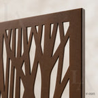 Modern Forest Pattern Laser Cut Metal Privacy Screen Panel