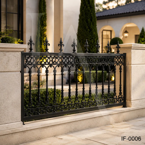 Classic Wrought Iron Ornamental Fence Panel