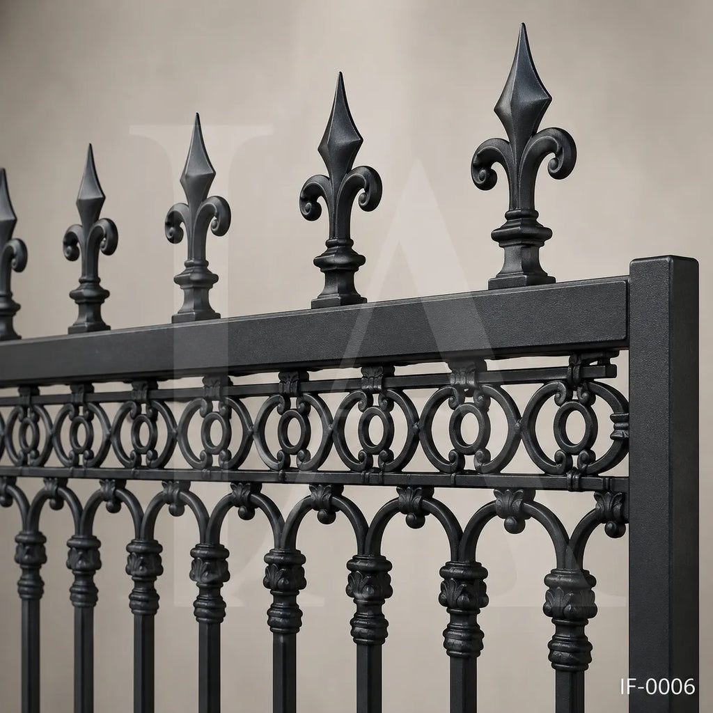 Classic Wrought Iron Ornamental Fence Panel