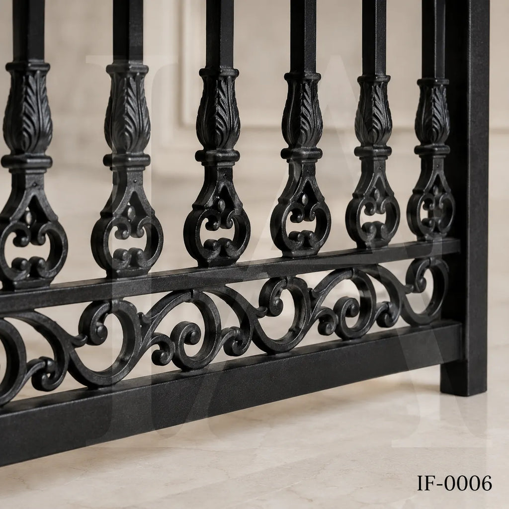 Classic Wrought Iron Ornamental Fence Panel