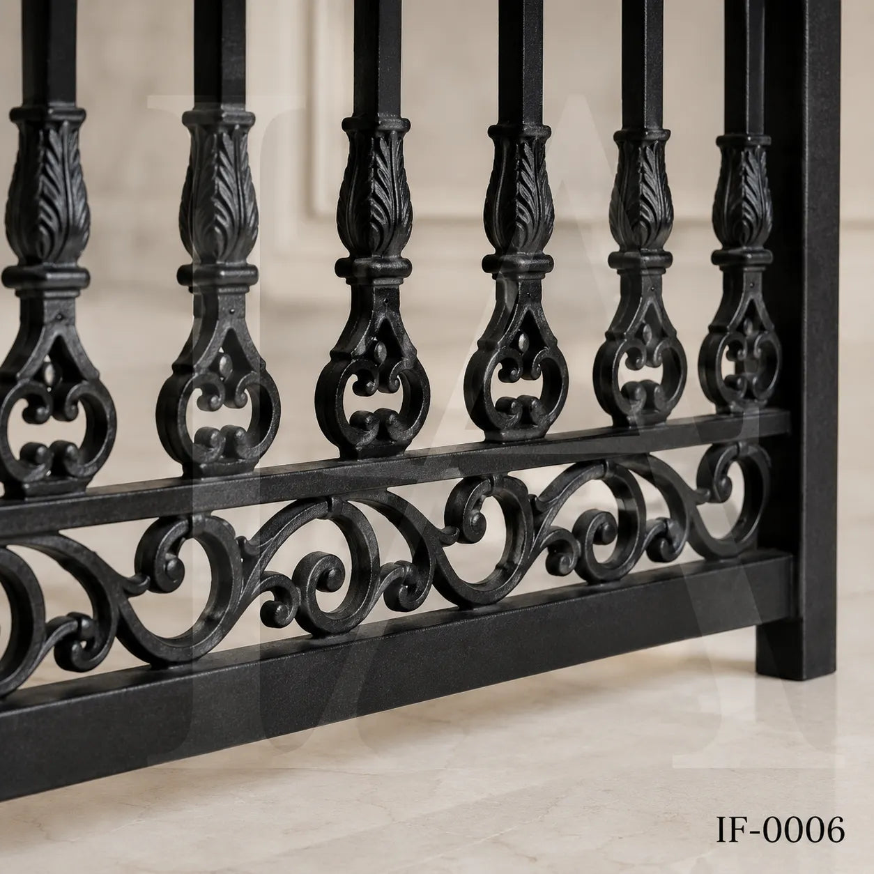 Classic Wrought Iron Ornamental Fence Panel