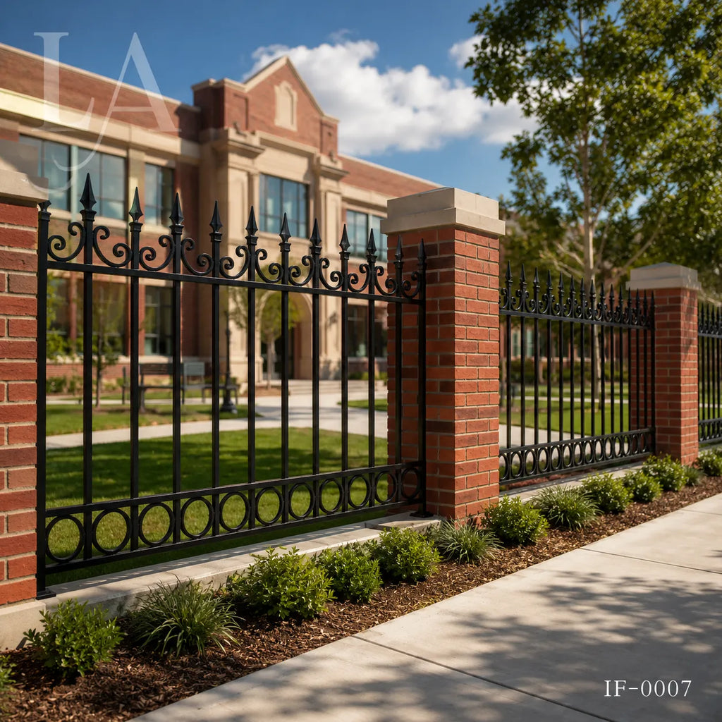 Classic Spear Top Wrought Iron Fence Panel