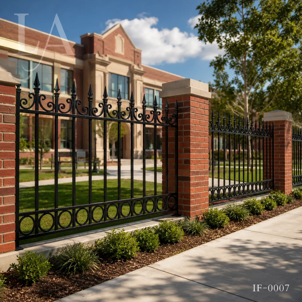 Classic Spear Top Wrought Iron Fence Panel