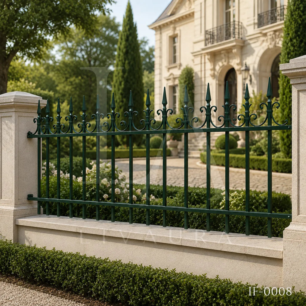 Victorian Spear Top Wrought Iron Fence Panel