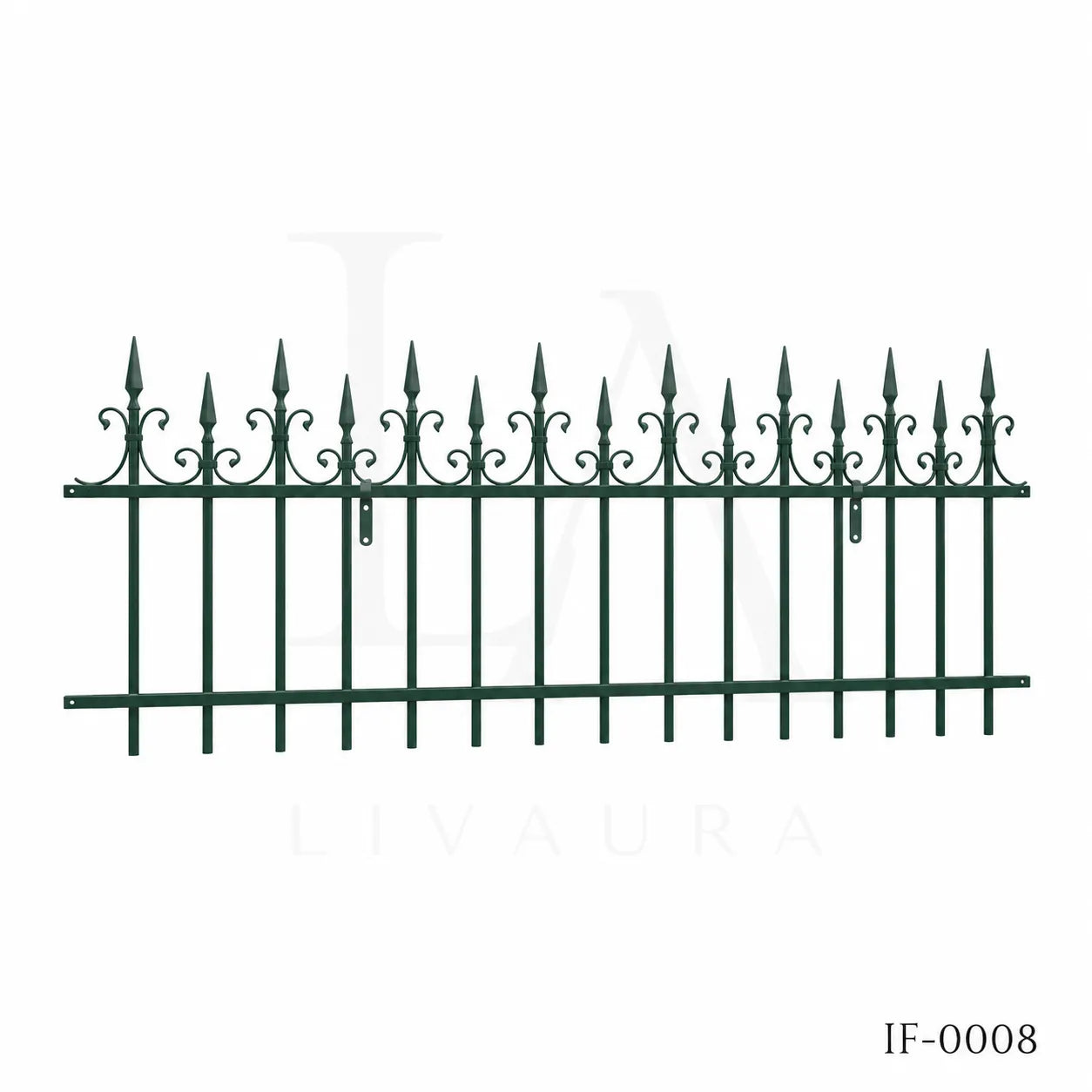 Victorian Spear Top Wrought Iron Fence Panel