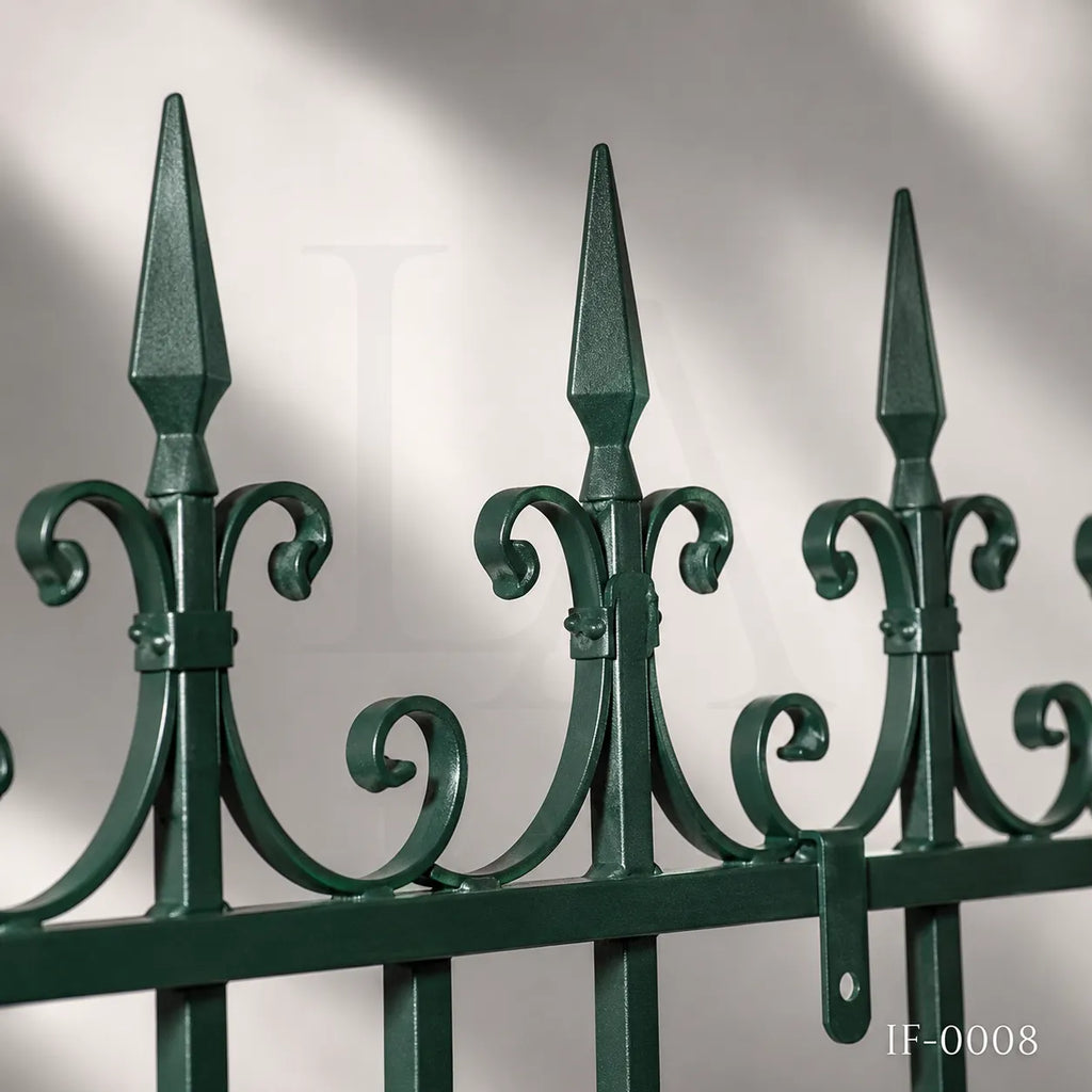Victorian Spear Top Wrought Iron Fence Panel