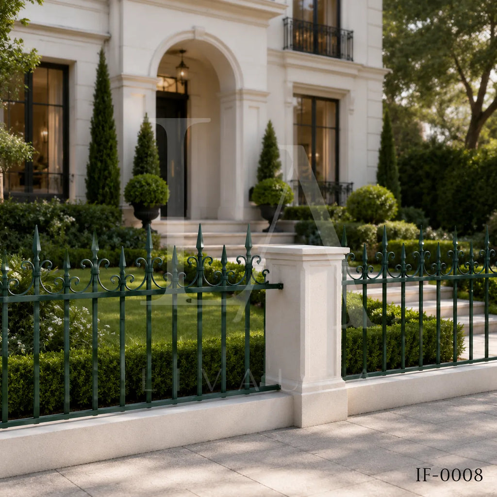 Victorian Spear Top Wrought Iron Fence Panel