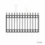 Classic Ring Top Wrought Iron Fence Panel