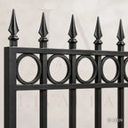 Classic Ring Top Wrought Iron Fence Panel