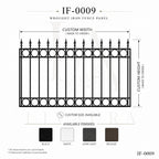 Classic Ring Top Wrought Iron Fence Panel