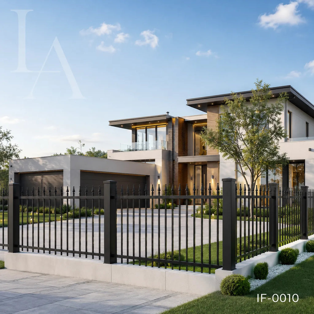 Modern Spear Top Steel Fence Panel