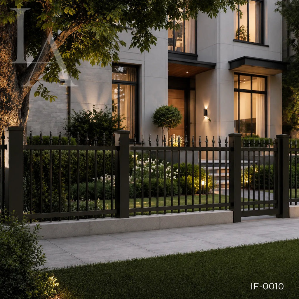 Modern Spear Top Steel Fence Panel