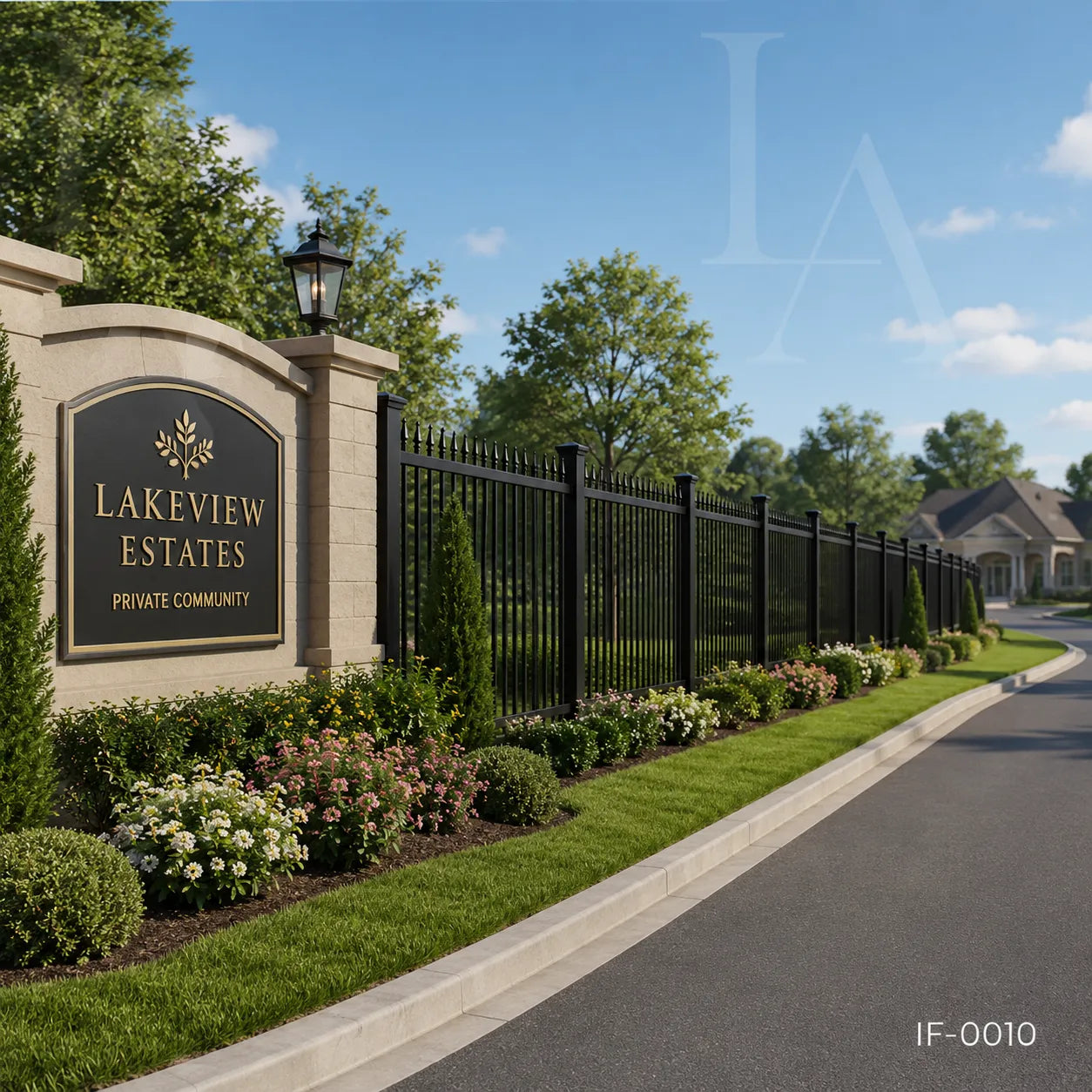 Modern Spear Top Steel Fence Panel