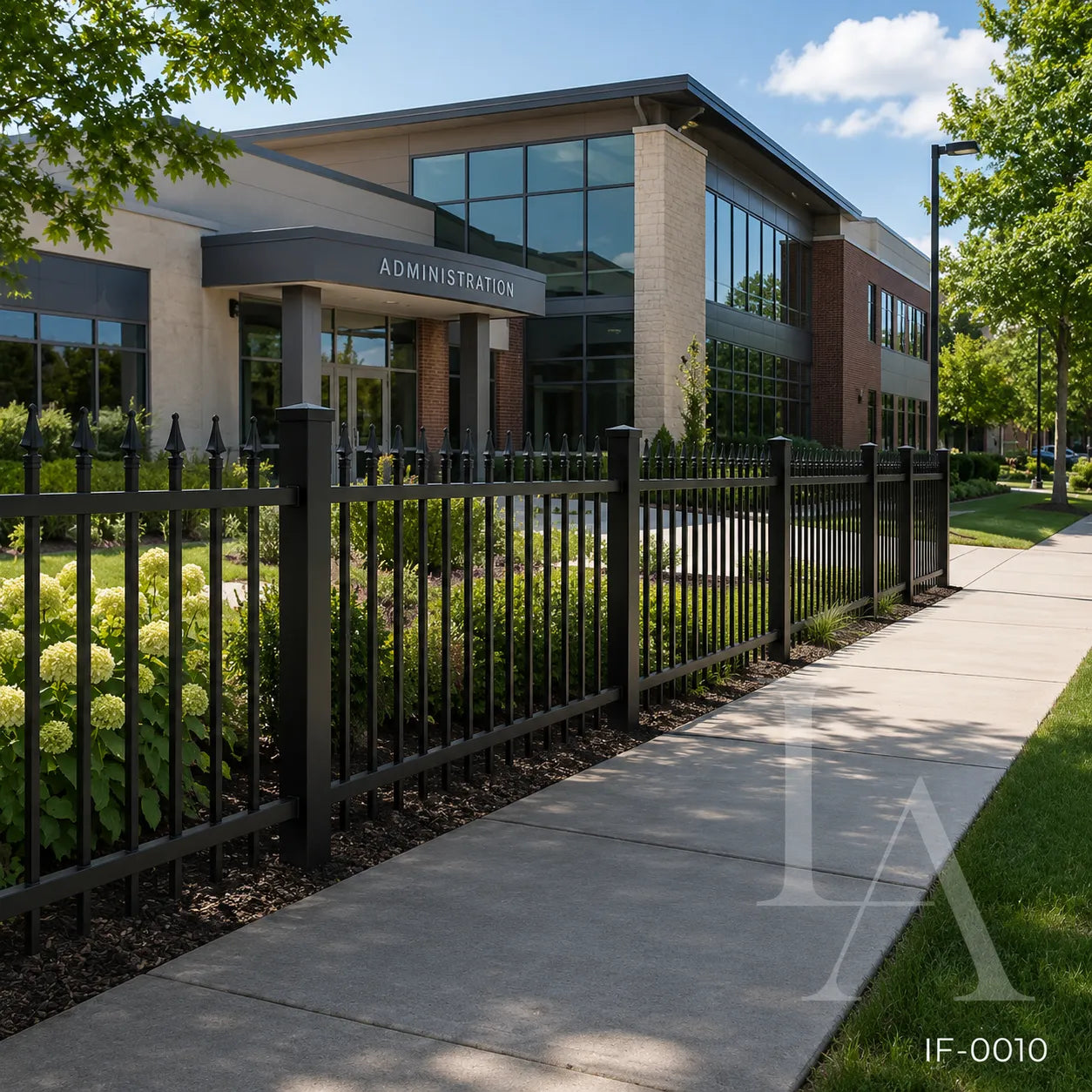 Modern Spear Top Steel Fence Panel