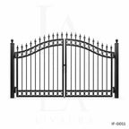 Classic Double Swing Wrought Iron Driveway Gate