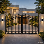 Classic Double Swing Wrought Iron Driveway Gate