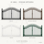 Classic Double Swing Wrought Iron Driveway Gate