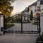 Classic Double Swing Wrought Iron Driveway Gate