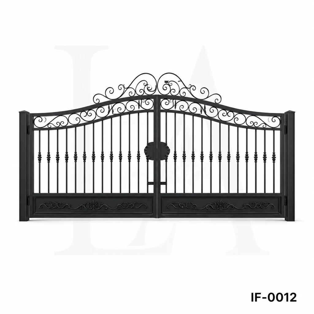 Luxury Scroll Top Wrought Iron Driveway Gate