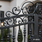 Luxury Scroll Top Wrought Iron Driveway Gate